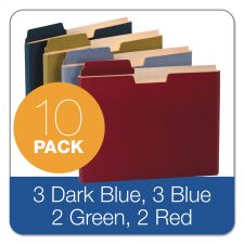 Pendaflex File Folder Pocket, 0.75" Expansion, Letter Size, Assorted Colors, 10/Pack