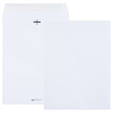 Quality Park #90 Envelopes, Clasp Closure, White, Box Of 100