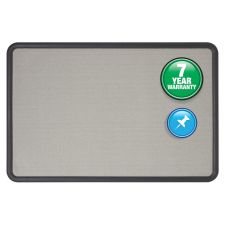 Quartet Contour Bulletin Board, 36" x 24", Plastic Frame With Black Finish