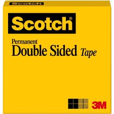 Scotch Double-Sided Tape, 1/2"x 1,296", Clear
