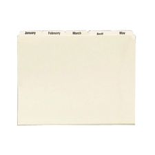 Smead 1/5 Tab Cut Letter Top Tab File Folders - 8 1/2" x 11" - 3/4" Expansion - Assorted Tab Position - Manila -12 / Set