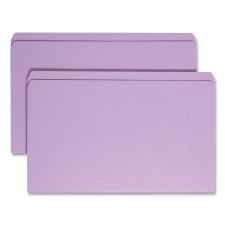 Smead Reinforced Top Tab Colored File Folders, Straight Tabs, Legal Size, 0.75" Expansion, Lavender, 100/Box