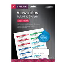 Smead Viewables Multipurpose Labels, 64915, Refill Kit, White, Pack Of 160 Labels