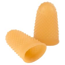 Swingline Rubber Fingertips, #12, 11/16" Diameter, Amber, Box Of 12