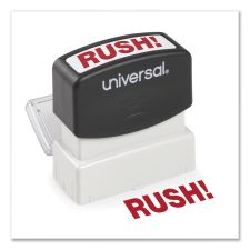 Universal Message Stamp, RUSH, Pre-Inked One-Color, Red