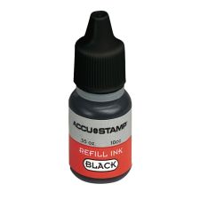 AccuStamp Pre-Ink Refill Ink for Pre-Inked Stamps, Black