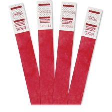 Advantus Tyvek Colored Wrist Bands, 3/4" x 10", Blue, Red, Pack Of 500