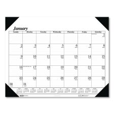 House of Doolittle Recycled One-Color Dated Monthly Desk Pad Calendar, 18.5 x 13, White Sheets, Black Binding/Corners,12-Month (Jan-Dec): 2026
