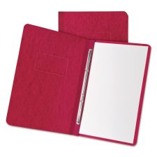Oxford Heavyweight PressGuard and Pressboard Report Cover w/Reinforced Side Hinge, 2-Prong Fastener, 3" Cap, 8.5 x 11, Executive Red
