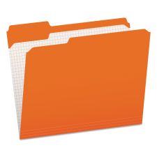 Pendaflex Double-Ply Reinforced Top Tab Colored File Folders, 1/3-Cut Tabs: Assorted, Letter Size, 0.75" Expansion, Orange, 100/Box