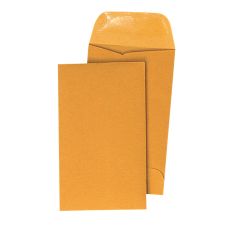 Quality Park Coin Envelopes, 2 1/2" x 4 1/4", Brown Kraft, Box Of 500
