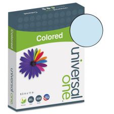 Universal Deluxe Colored Paper, 20 lb Bond Weight, 8.5 x 11, Blue, 500/Ream