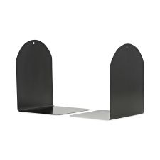 Universal Magnetic Bookends, Magnetic Base, 6 x 5 x 7, Metal, Black, Pair