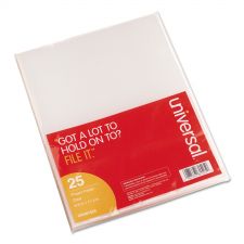 Universal Project Folders, Letter Size, Clear, 25/Pack