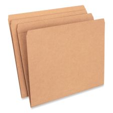 Universal Reinforced Kraft Top Tab File Folders, Straight Tabs, Letter Size, 0.75" Expansion, Brown, 100/Box