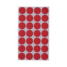 Universal Self-Adhesive Removable Color-Coding Labels, 0.75" dia, Red, 28/Sheet, 36 Sheets/Pack