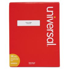 Universal White Labels, Inkjet/Laser Printers, 1 x 4, White, 20/Sheet, 100 Sheets/Box