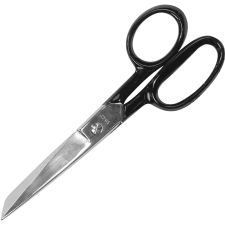 Westcott Hot Forged Shear - 3.12" Cutting Length - 7" Overall Length - Straight-left - Carbon Steel - Pointed Tip - Black - 1 Each