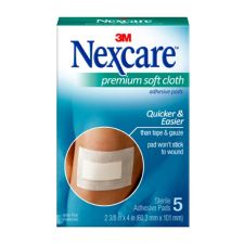 3M Nexcare Premium Adhesive Pads, 2 3/8" x 4", Pack Of 3
