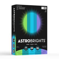 Astrobrights Color Multi-Use Printer & Copy Paper, 1 Ream, Cool Assortment, Letter (8.5" x 11"), 500 Sheets Per Ream, 24 Lb, 94 Brightness