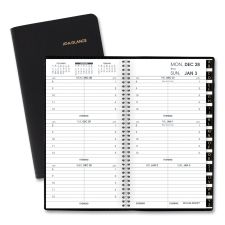 AT-A-GLANCE Compact Weekly Appointment Book, 6.25 x 3.25, Black Cover, 12-Month (Jan to Dec): 2026