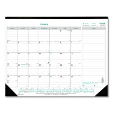 Blueline Ecologix Monthly Desk Pad Calendar 22"x 17" , English
