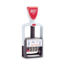 COSCO 2000PLUS Model S 360 Two-Color Message Dater, 1.75 x 1, "Paid," Self-Inking, Blue/Red