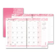 House of Doolittle Breast Cancer Awareness Recycled Ruled Monthly Planner/Journal, 10 x 7, Pink Cover, 12-Month (Jan to Dec): 2026
