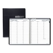 House of Doolittle Recycled Professional Weekly Planner, 15-Minute Appts, 11 x 8.5, Black Wirebound Soft Cover, 12-Month (Jan to Dec): 2026
