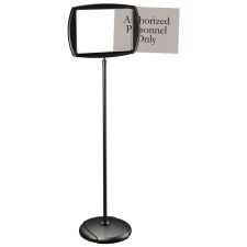 MasterVision Easy-Clean Adjustable Sign Stand, 39 7/16"H x 15 1/4"W, Silver/Black