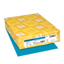 Neenah Astrobrights Bright Color Copy Paper, 1 Ream, Celestial Blue, Letter (8.5" x 11"), 500 Sheets Per Ream, 24 Lb, 94 Brightness, FSC Certified