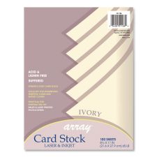Pacon Array Card Stock, 65 lb Cover Weight, 8.5 x 11, Ivory, 100/Pack
