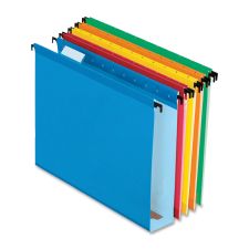 Pendaflex Extra-Capacity Hanging File Folders, 2" Expansion, Letter Size, Assorted Colors, Box Of 20 Folders