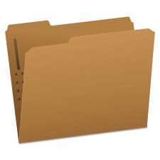Pendaflex Kraft Fastener Folders, 1/3-Cut Tabs, 1 Fastener, Letter Size, Kraft Exterior, 50/Box