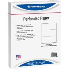 PrintWorks Professional Pre-Perforated Paper for Invoices, Statements, Gift Certificates & More