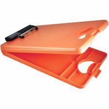 Saunders DeskMate II 00543 Portable Low-Profile Form Holder Storage Clipboard, 10" x 16", Tangerine