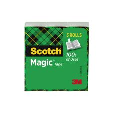 Scotch Magic Tape, Invisible, 3 Tape Rolls, 1 in x 2592 in, Home Office Supplies and School Supplies for College and Classrooms