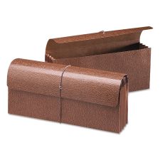 Smead Classic Expanding Wallets, 3.5" Expansion, 1 Section, Elastic Cord Closure, Check Size, Redrope