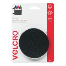VELCRO Brand STICKY BACK Tape Roll, 3/4" x 5', Black