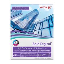Xerox Bold Digital Printing Paper, Letter Size (8 1/2" x 11"), 100 (U.S.) Brightness, 28 Lb, FSC Certified, Ream Of 500 sheets
