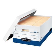 Bankers Box Presto Heavy-Duty Storage Boxes With Lift-Off Lids, Letter/Legal Size, 24" x 15" x 10", 60% Recycled, Case Of 12