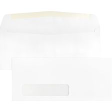 Business Source Economical No. 10 Window Envelope - Single Window - #10 - 9 1/2" Width x 4 1/8" Length - 24 lb - White - 500 / Box
