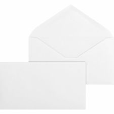 Business Source No. 6-3/4 White Wove V-Flap Business Envelopes - Business - #6 3/4 - 3 3/5"x 6 1/2" Diameter - 24 lb - Gummed - Wove - 500/Box - White