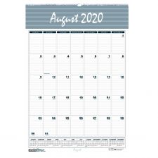 House of Doolittle Academic Year Bar Harbor Recycled Wirebound Monthly Wall Calendar, 15.5 x 22, White/Blue Sheets, 12-Month(Aug-July):2025-2026
