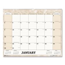 House of Doolittle Recycled Monthly Horizontal Wall Calendar, Marble Stone Artwork, 14.88 x 12, White/Sand Sheets, 12-Month (Jan to Dec): 2026