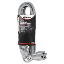 Innovera Indoor Heavy-Duty Extension Cord, 9 ft, 13 A, Gray