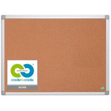 MasterVision Earth Cork Board, 24" x 36", 80% Recycled, Aluminum Frame With Silver Finish