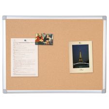 MasterVision Earth Cork Board, 36" x 48", 80% Recycled, Aluminum Frame With Silver Finish