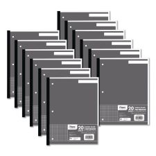 Mead Graph Paper Tablet, 3-Hole, 8.5 x 11, Quadrille: 4 sq/in, 20 Sheets/Pad, 12 Pads/Pack