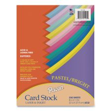 Pacon Array Card Stock, 65 lb Cover Weight, 8.5 x 11, Assorted, 250/Pack